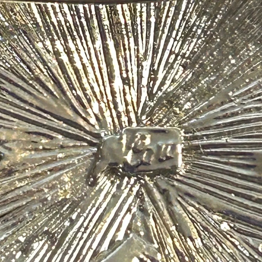Vintage Coro Rhinestone Maple Leaf Brooch Silver Tone Fall Pin